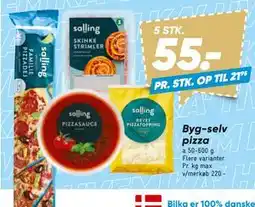 Bilka Byg-selv pizza, DKK 55 tilbud