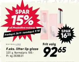 Bilka lifter lip glaze, DKK 92.65 tilbud