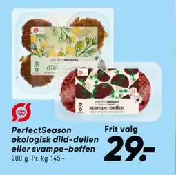 Bilka PerfectSeason økologisk dild-dellen eller svampe-bøffen, DKK 29 tilbud