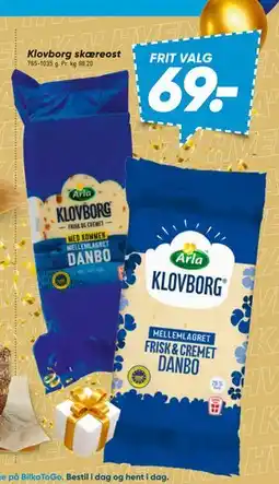 Bilka Klovborg skæreost, DKK 69 tilbud