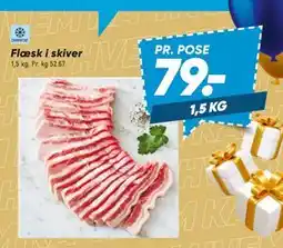 Bilka Flæsk i skiver, DKK 79 tilbud