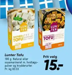 Bilka Lunter Tofu, DKK 15 tilbud