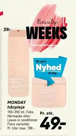 Bilka MONDAY hårpleje, DKK 49 tilbud