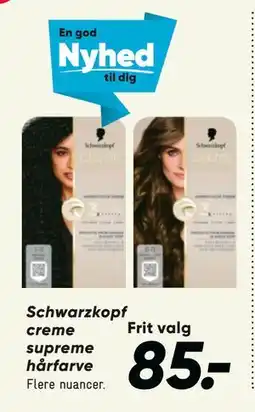 Bilka Schwarzkopf creme supreme hårfarve, DKK 85 tilbud