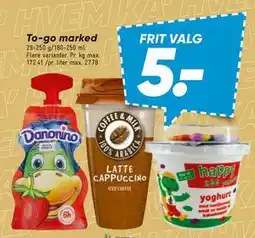 Bilka To-go marked, DKK 5 tilbud