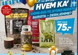 Bilka Peter Larsen Kaffe, Café Noir, Gevalia, BKI eller L’OR instant kaffe, DKK 75 tilbud