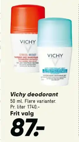 Bilka Vichy deodorant, DKK 87 tilbud
