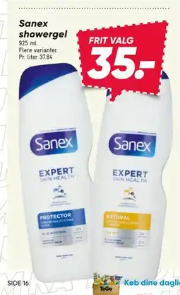 Bilka Sanex showergel, DKK 35 tilbud