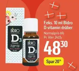 Føtex 10 ml Bidro D-vitamin dråber, DKK 48.3 tilbud