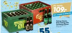 Bilka Tuborg Classic, Grøn Tuborg eller Carlsberg Pilsner, DKK 109 tilbud