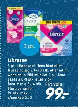 Bilka Libresse, DKK 99 tilbud