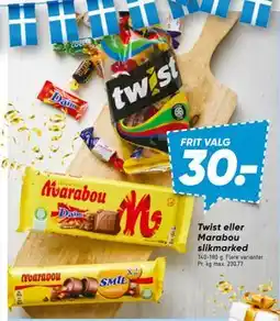 Bilka Twist eller Marabou slikmarked, DKK 30 tilbud