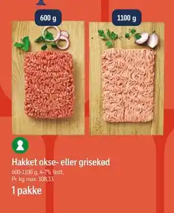 Føtex Hakket okse- eller grisekød, DKK 65 tilbud
