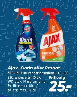 Bilka Ajax, Klorin eller Probat, DKK 25 tilbud