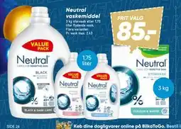 Bilka Neutral vaskemiddel, DKK 85 tilbud