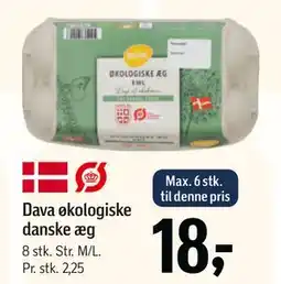 Føtex Dava økologiske danske æg, DKK 18 tilbud