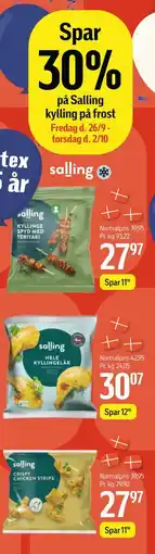 Føtex Spar 30% på Salling kylling på frost tilbud