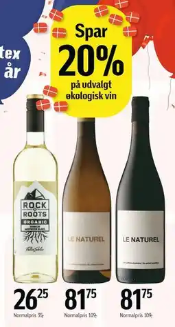 Føtex Spar 20% på udvalgt økologisk vin tilbud