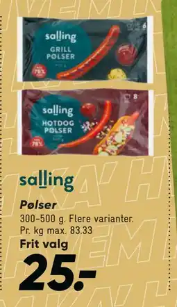 Bilka Pølser, DKK 25 tilbud