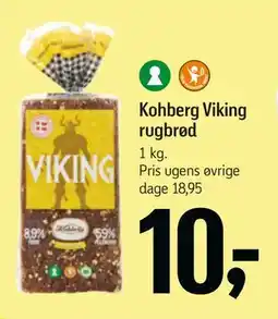 Føtex Kohberg Viking rugbrød, DKK 10 tilbud