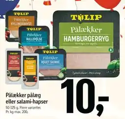 Føtex Pålækker pålæg eller salami-hapser, DKK 10 tilbud
