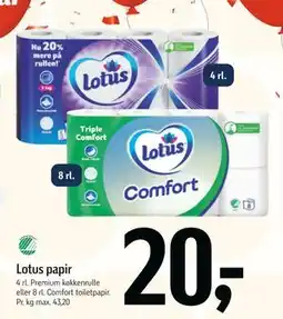 Føtex Lotus papir, DKK 20 tilbud