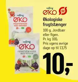 Føtex Økologiske frugtstænger, DKK 10 tilbud
