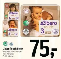 Føtex Libero Touch bleer, DKK 75 tilbud