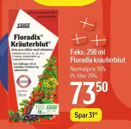 Føtex 250 ml Floradix krauterblut, DKK 73.5 tilbud