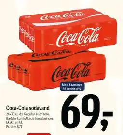 Føtex Coca-Cola sodavand, DKK 69 tilbud