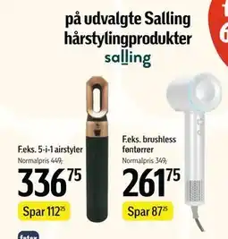 Føtex Spar 25% på udvalgte Salling hårstylingprodukter tilbud