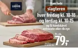 Føtex håndskåret entrecote eller rib eye, DKK 79 tilbud