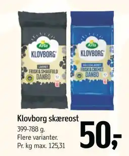 Føtex Klovborg skæreost, DKK 50 tilbud
