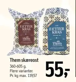 Føtex Them skæreost, DKK 55 tilbud
