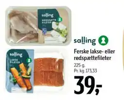 Føtex Ferske lakse- eller rødspættefileter, DKK 39 tilbud