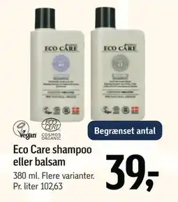 Føtex Eco Care shampoo eller balsam, DKK 39 tilbud