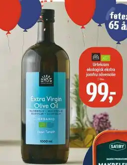 Føtex Urtekram økologisk ekstra jomfru olivenolie, DKK 99 tilbud