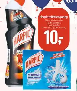 Føtex Harpic toiletrengøring, DKK 10 tilbud