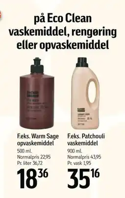 Føtex Spar 20% på Eco Clean vaskemiddel, rengøring eller opvaskemiddel tilbud