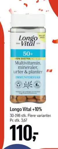 Føtex Longo Vital +10%, DKK 110 tilbud