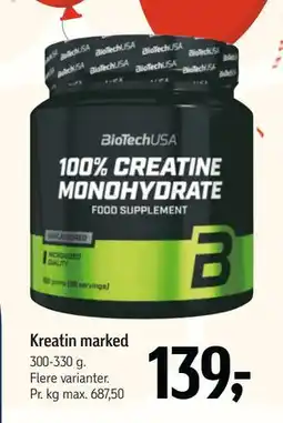 Føtex Kreatin marked, DKK 139 tilbud