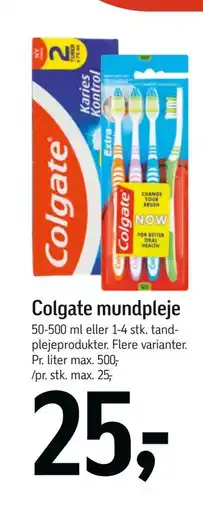 Føtex Colgate mundpleje, DKK 25 tilbud