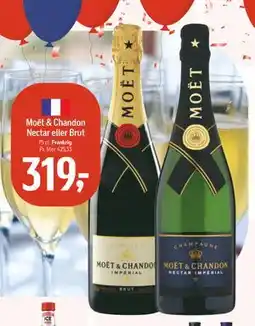 Føtex Moët & Chandon Nectar eller Brut, DKK 319 tilbud