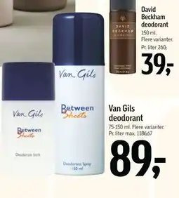 Føtex Van Gils deodorant, DKK 89 tilbud