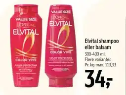 Føtex Elvital shampoo eller balsam, DKK 34 tilbud