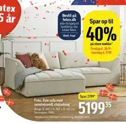 Føtex Evie sofa med venstrevendt chaiselong, DKK 5199.35 tilbud