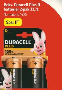 Føtex Duracell Plus D batterier 2-pak, DKK 33.71 tilbud