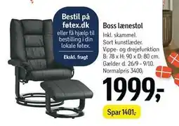 Føtex Boss lænestol, DKK 1999 tilbud