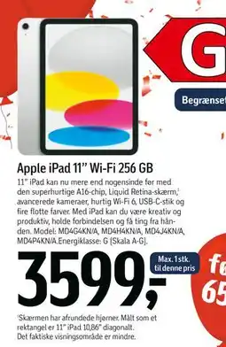 Føtex Apple iPad 11” Wi-Fi 256 GB, DKK 3599 tilbud