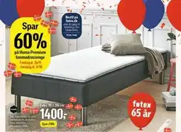 Føtex Spar 60% på Huma Premium boxmadrassenge, DKK 1400 tilbud